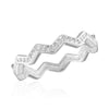 Davinci Stackable Silver Crystal  Ring STK 48