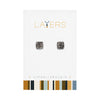 Center Court Layers Earring Silver Druzy Stud LAYEAR534S