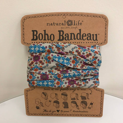 Natural Life Boho Bandeau (Half) - Indigo Cream Tie Dye BBW188