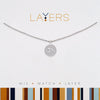 Center Court Layers Necklace Silver Disc Wave LAY595S