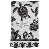 Karma Gifts Sea Turtle Black & White Boho Tea Towel KA-1019-75
