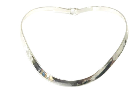 Choker - Half Circle Silver Plated Necklace JN6001