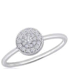 DaVinci Ring Stackable Crystal Round Embeliished Silver Ring STK26