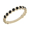DaVinci Layers Stackable Gold Plated Black Circle Ring Lay40