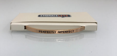 Embracelets - "Stronger Than Yesterday “ Rose Gold Stainless Stackable Layered Bracelet