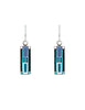 Firefly Architectural Medium Rectangle Earrings Ice Blue 7876-ICE