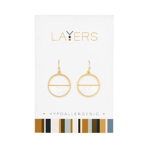 Center Court Layers Necklace Gold Trio Open Circles LAY43G