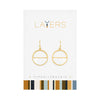 Center Court Layers Earring Gold Circle with Mother of Pearl LAYEAR08G