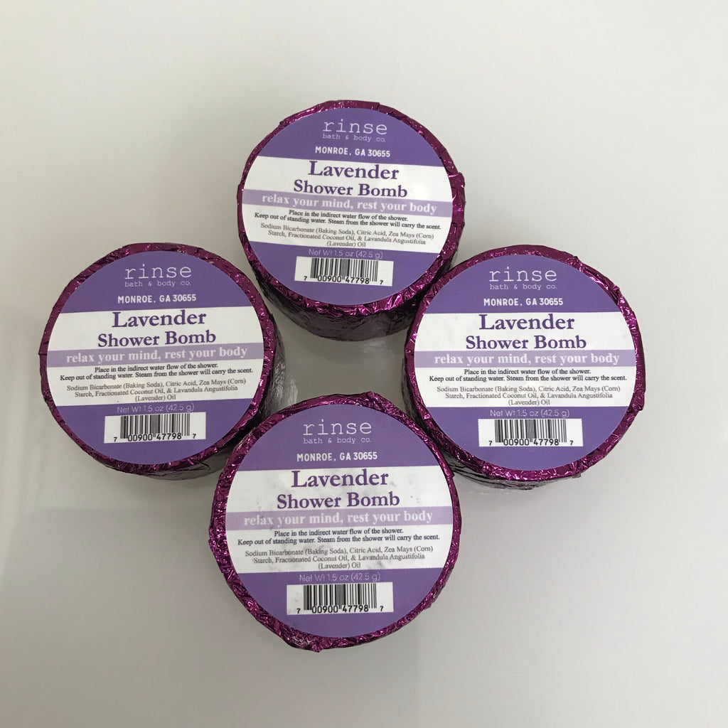 Rinse Bath Shower Bombs Lavender Vegan
