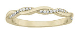 DaVinci Ring Layers Stackable Gold Twist Crystal Ring Lay22G