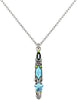 Firefly Skinny Pendant Aquamarine 8957-AQ