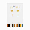 Center Court Layers Earring Gold  Marble Circle  Bar Stud LAYEAR04G