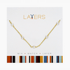 Center Court Layers Necklace Gold Pearls LAY131G