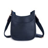 Messenger Bag Large Navy Blue Crossbody Vegan Leather