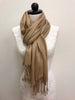 Pashmina Gold Solid pattern Scarf Shawl