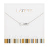 Center Court Layers Necklace Silver Bar “BLESSED” LAY533S