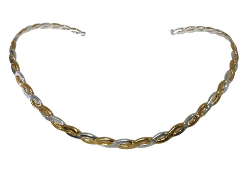 Choker - Half Circle Silver Plated Necklace JN6001