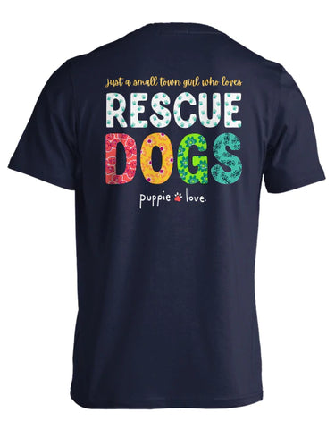Puppie Love Top Blue Puppie USA Flag Long Sleeve T-shirt