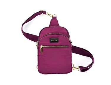 Brittney Wristlet Clutch Purple Vegan Leather Handbags