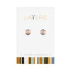 Center Court Layers Earring Silver Circle Pink Stud LAYEAR538S