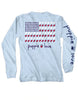 Puppie Love Top Blue Puppie USA Flag Long Sleeve T-shirt