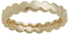 DaVinci Layers Stackable Ring Gold Plated Scalloped Design Edge Ring Lay8