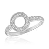 DaVinci Stackable Ring Silver Open Circle Crystals STK41
