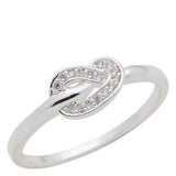 DaVInci Ring Stackable Crystal Knot Silver STK29