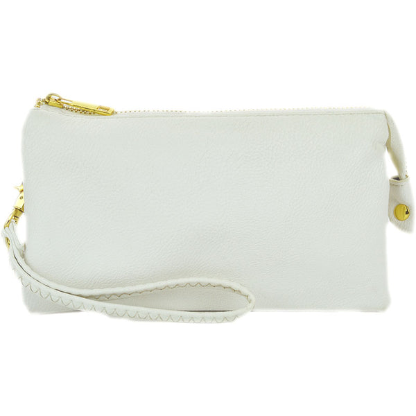 Claire Crossbody Wristlet  Clutch White Handbags 