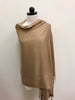 Pashmina Scarf - Gold Solid Pattern Scarf