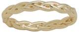 DaVinci Layers Stackable Gold Plated Braided Design Ring Lay9
