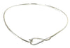 Choker - Large Knot Silver Plated Necklace JN 4298L 20 inch