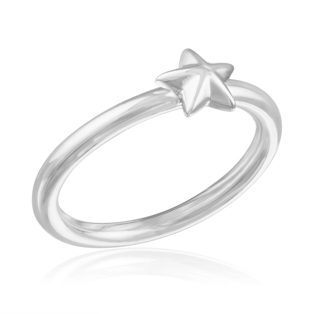 DaVinci Stackable Silver Star Ring STK55