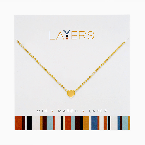 Center Court Layers Necklace Gold Lock LAY145G