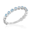 Davinci Stackable Silver Ring Opalescent Round Crystals STK54