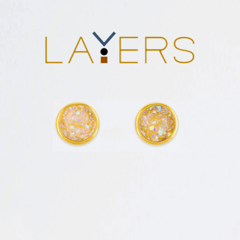 Center Court Layers Necklace Gold Circle Discs LAY85G