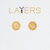 Center Court Layers Earring Gold Iridescent Druzy Stud LAYEAR36G