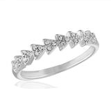 DaVinci Ring Silver Triangle with Crystals STK40