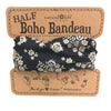 Natural Life Boho Bandeau (Half) - Black White Floral BBW038