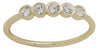 Davinci Layered Stackable Gold Round Crystals Ring Lay14