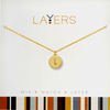 Center Court Layers Necklace Gold Initial “L”  LAYLG 