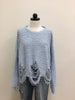 POL Lt Blue Popcorn Sweater Long Sleeve