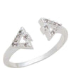 DaVinci RIng Stackable Crystal Triangle Shap SIlver STK35
