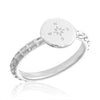 DaVinci Stackable Silver Compass Design Ring STK56