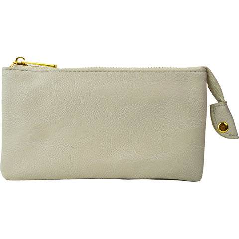 Claire Crossbody Wristlet Clutch Light Gray Handbags
