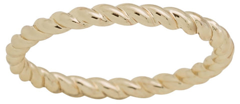DaVinci Layers Stackable Ring Gold Braided Lay9