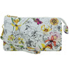 Claire Crossbody Clutch White Floral Handbags