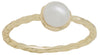 Davinci Layers Stackable Gold Pearl Round Ring Lay1
