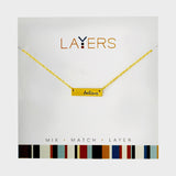 Center Court Layers Necklace Gold Believe LAY13G