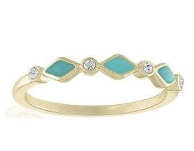 DaVinci Layers Stackable Ring Gold Round Pearl Lay1